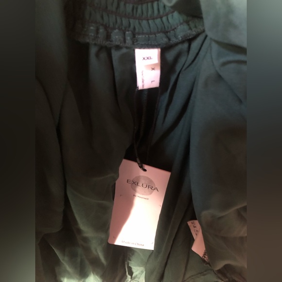 NWT EXLURA Lantern Sleeve Tie Back Mini Dress Sz XXL - Picture 5 of 7